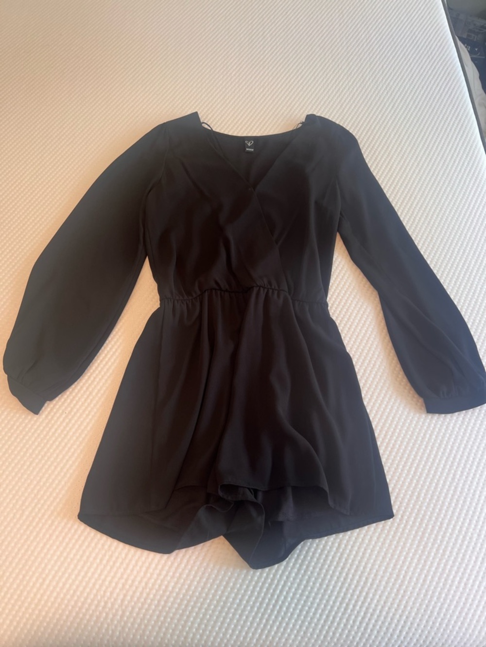 Windsor Black Long-Sleeve Romper